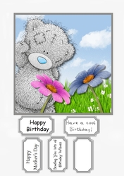 Tatty Teddy with Flowers Birthday or Mothers Day