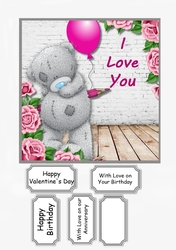 Tatty Teddy I Love You for Birthday, Anniversary or Valentines Day