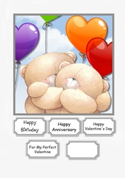 Forever Friends love themed card topper for partner Birthday, Anniversary or Valentine