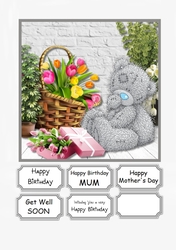 Tatty Teddy Birthday, Mum Birthday, Get Well Soon or Mothers Day