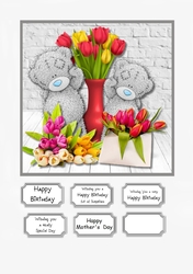 Tatty Teddy with Spring Flowers for Birthday or Mothers Day