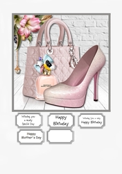 Pink Bag and Shoes for birthday or mothers day