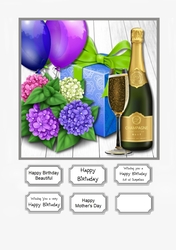 Champagne Birthday or Mothers Day