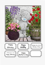 Tatty Teddy with flowers for Birthday or Mothers Day