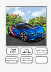 Sports car Birthday or Fathers Day