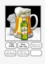 Tatty Teddy with Beer for Birthday or Fathers Day