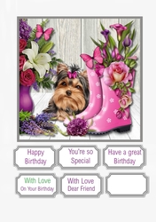 Dog and Flowers