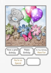 Tatty Teddy with Flowers andBalloons