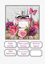 Perfume and Flowers for Birthday or Mothers Day