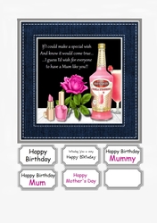 Mum Birthday or Mothers Day in Pink