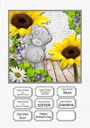 Tatty Teddy with Daisies and Sunflowers
