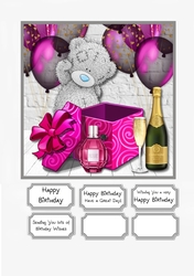Tatty Teddy with Gifts and Balloons