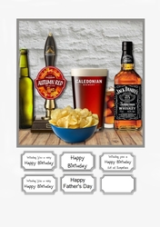 Beer, Spirits and Bar snacks for Birthday or Fathers Day
