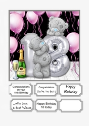 Tatty Teddy 18th Birthday