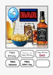 The Bar for male birthday, fathers day or retirement
