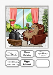 Couch Potato for Male Birthday or Retirement