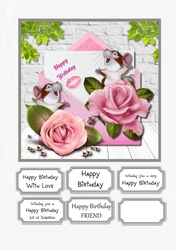 Cute Mice Card Topper