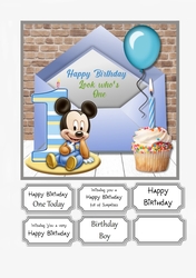Mickey Mouse First Birthday Boy