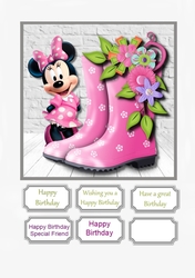 Minnie Mouse card topper