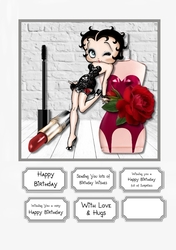 Betty Boop card topper