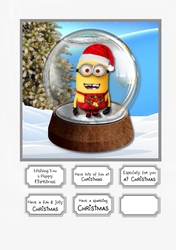 Minion Christmas Snow Globe