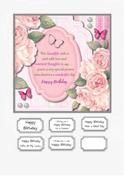 Floral Plaque Verse Birthday