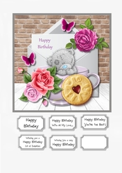 Tatty Teddy with cup and roses