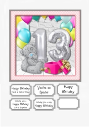 Tatty Teddy 13 Teenage Birthday