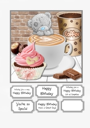 Tatty Teddy with Coffee and Cupcake