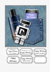 Male Birthday Denim Pocket