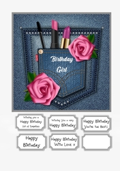 Birthday Girl Denim Pocket