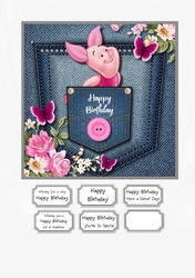 Denim Pocket Piglet