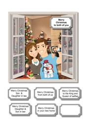Christmas selfie couple