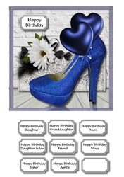 Blue and Silver shoe box