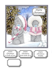 Christmas Tatty teddy couple