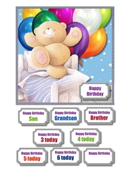Forever friends bear on bed bouncing