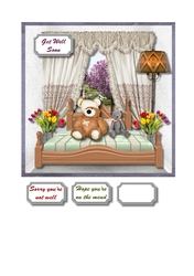 Get well bear with bandaged head