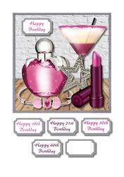 Pink and purple milestone birthday
