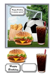Football, net and fast food