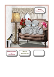 Tatty teddy valentine, anniversary or engagement
