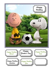 Charlie brown and snoopy football