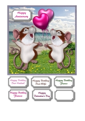 Mice anniversary, valentine or partner birthday
