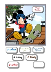 Mickey mouse on skateboard park