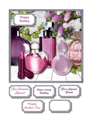 Ladies accessories in purple and pink