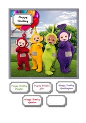 Teletubbies birthday card front