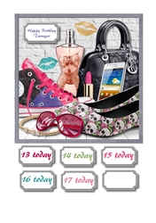 Teenage themed card for girl