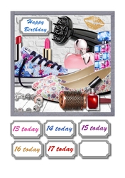 Teenage themed girl card