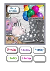 Young girl accessories card front