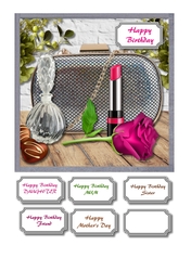 Evening bag and rose