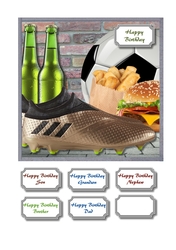 Beer, boots, ball and junk food